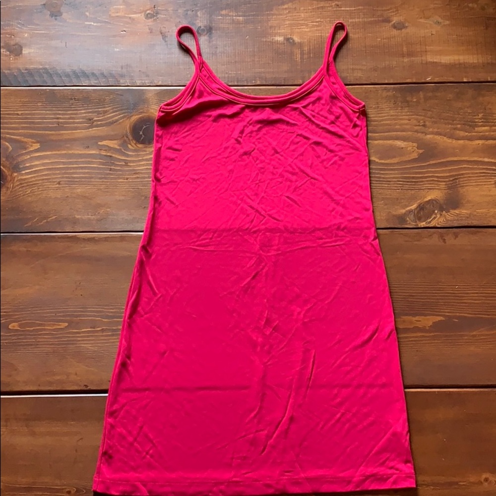Limited dark pink dress.